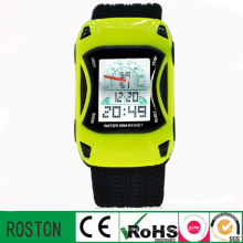 Forme de voiture de bande dessinée de mode enfants Kids Digital Watch